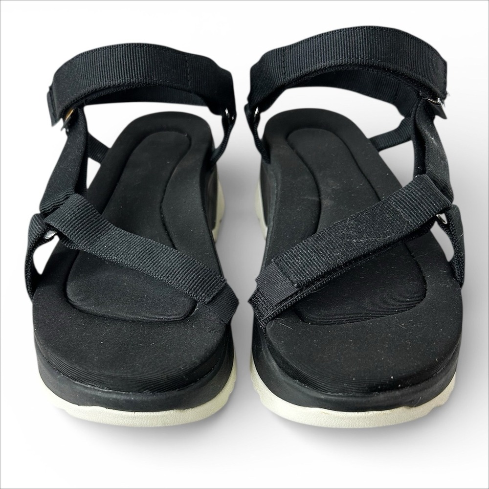 Teva Black and White Platform Sandals - Picture 2 of 9